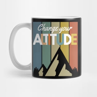 Change your Altitude Mountain Hiking Climbing Camping Retro Vintage Sunset Mug